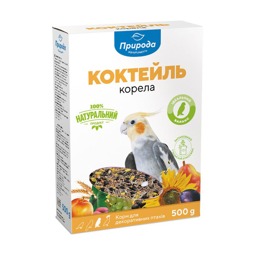 Корм для середніх декоративних птахів Природа Коктейль Корела, 500 г